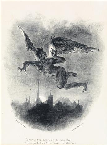 EUGÈNE DELACROIX Two lithographs from Faust.